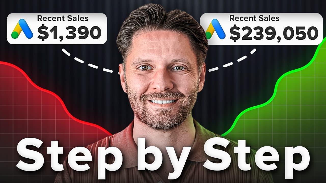 Google Ads scaling thumbnail — Step by Step